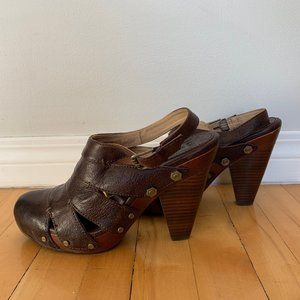 FRYE - Flora Stitch Clog Heels